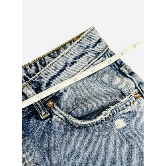 We the Free People Dakota Straight Leg Jeans Denim Distressed High Rise Size 28 - Picture 2 of 8